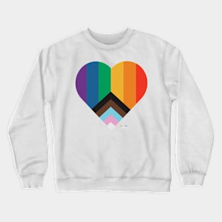 Pride Heart Flag Crewneck Sweatshirt